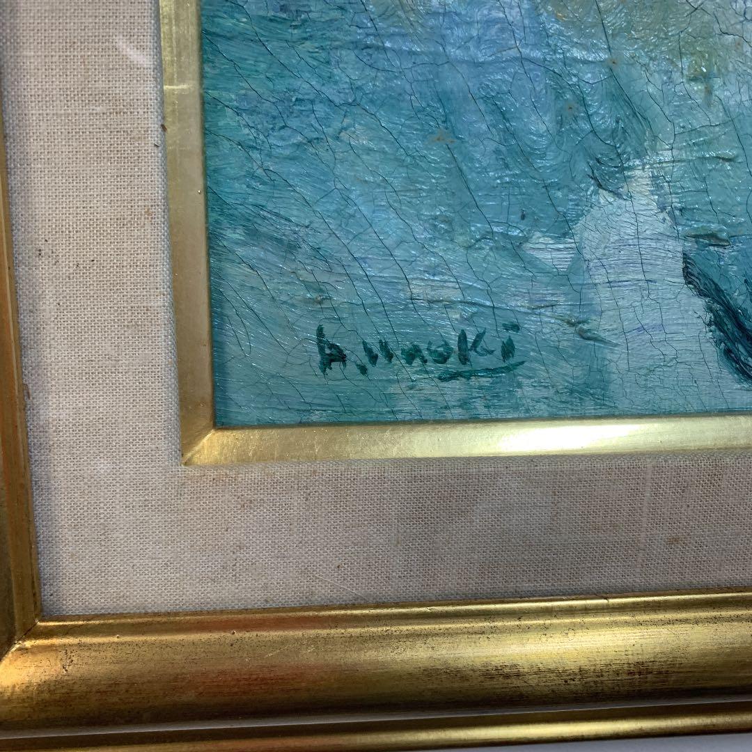 油絵　直木昭作　ベニス風景　1965