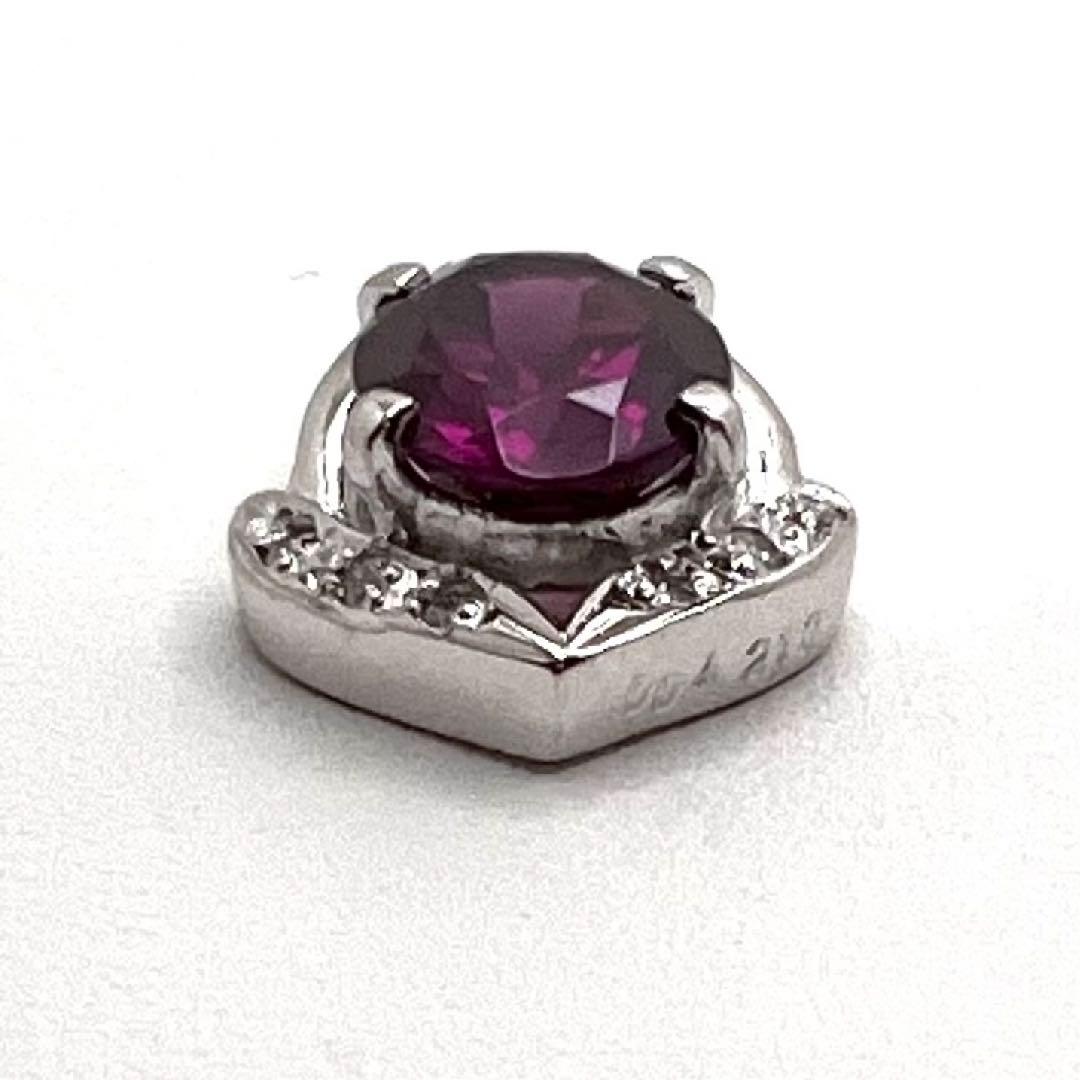 プラチナpt900 ペンダント ガーネット2.1ct ダイヤ 3.51 g