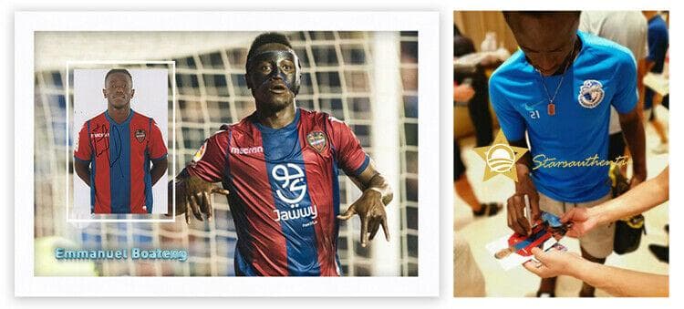 直筆サイン入り写真 エマニュエル・ボアテング レバンテUD SA鑑定済