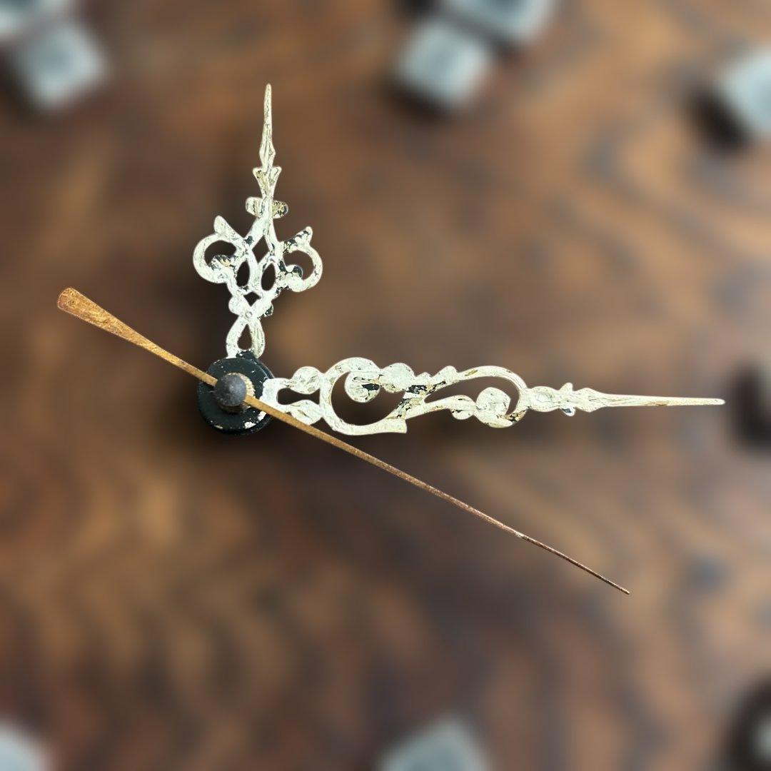 アンティーク和風木製時計 漢字の数字付き