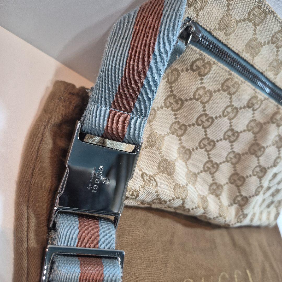 希少　GUCCI GG柄　ウエストバッグ　ボディバッグ　GGキャンバス　シェリー