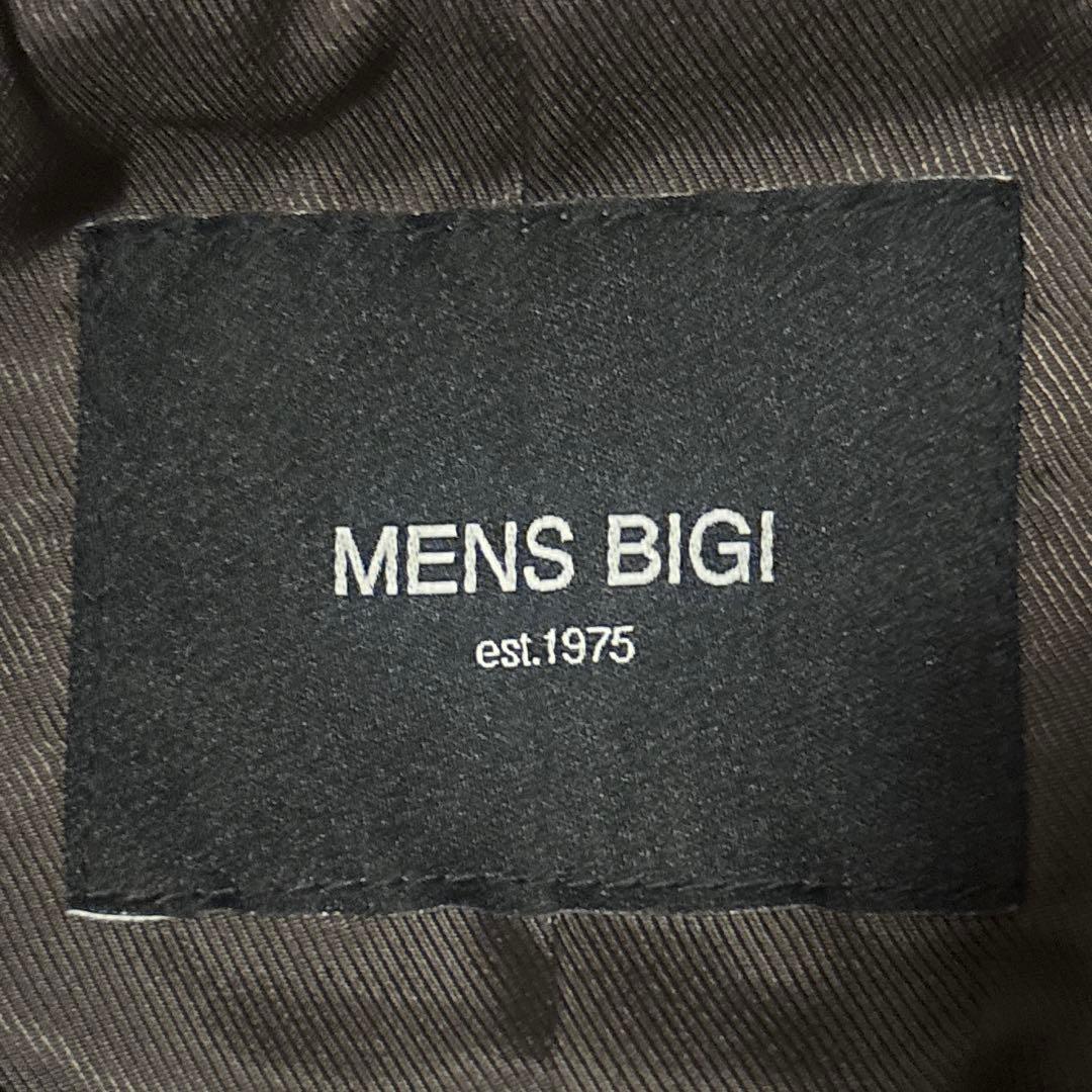 ✨美品✨メンズビギ　クロームタンニングレザージャケット 羊革 黒 ステッチ