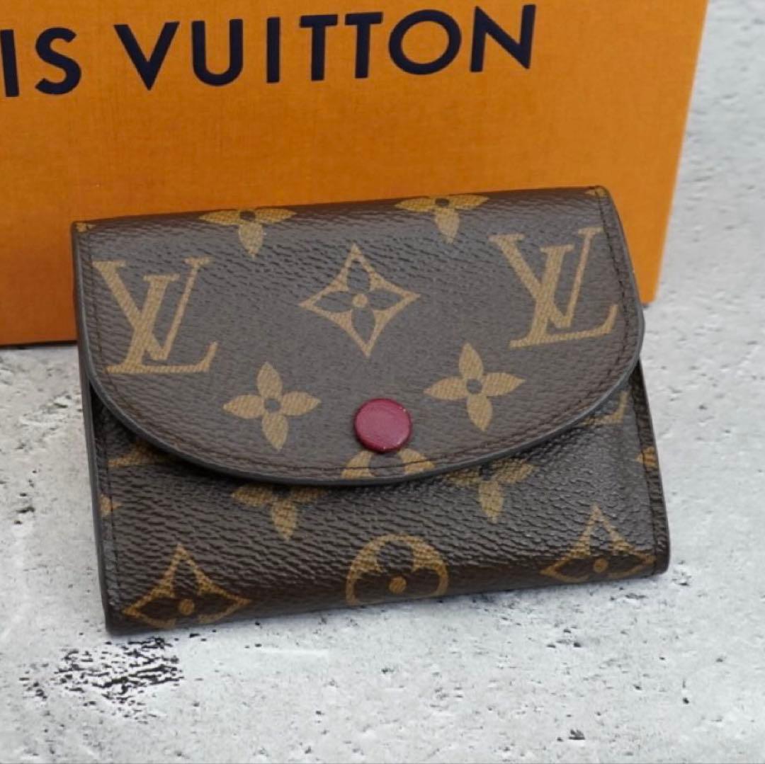 超美品☆ルイヴィトン 折財布 モノグラム フューシャ ポルトモネ ロザリ