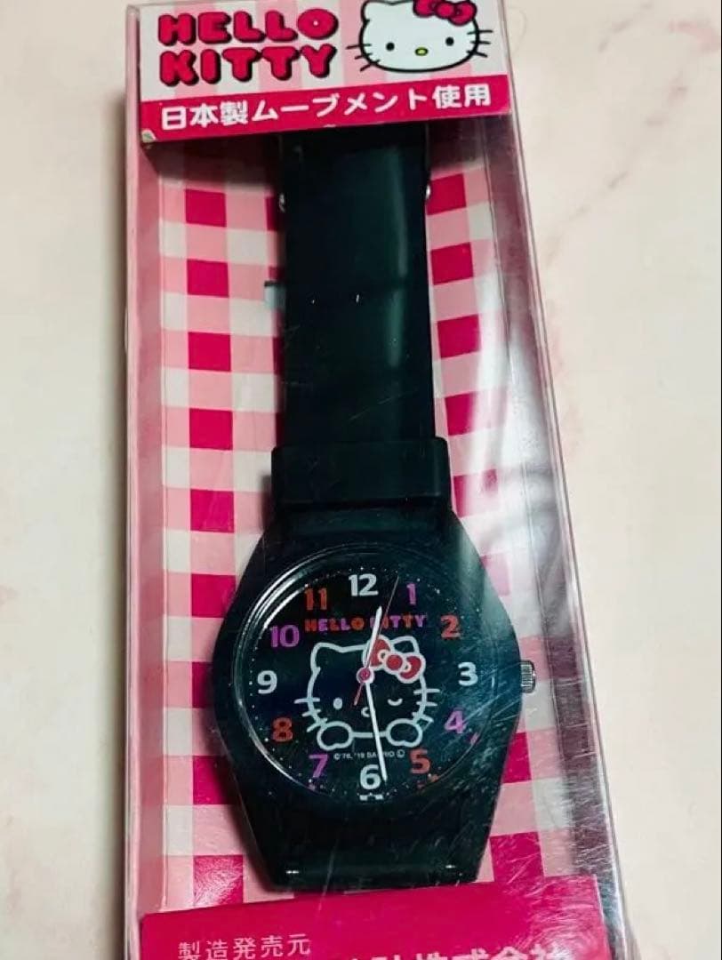 ハローキティ ブラック 腕時計　新品未使用　レトロ　シチズン製