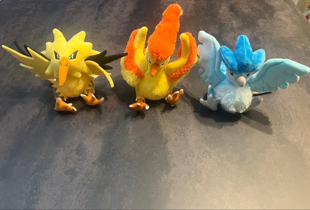 フリーザー、ファイヤー、サンダー、エンテイ、スイクン、ライコウ、ぬいぐるみセット