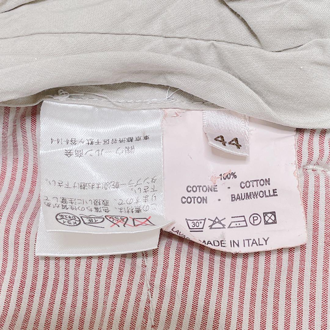 ブルネロクチネリ コットン テーパードパンツ ライトグレー ボタンフライ 44