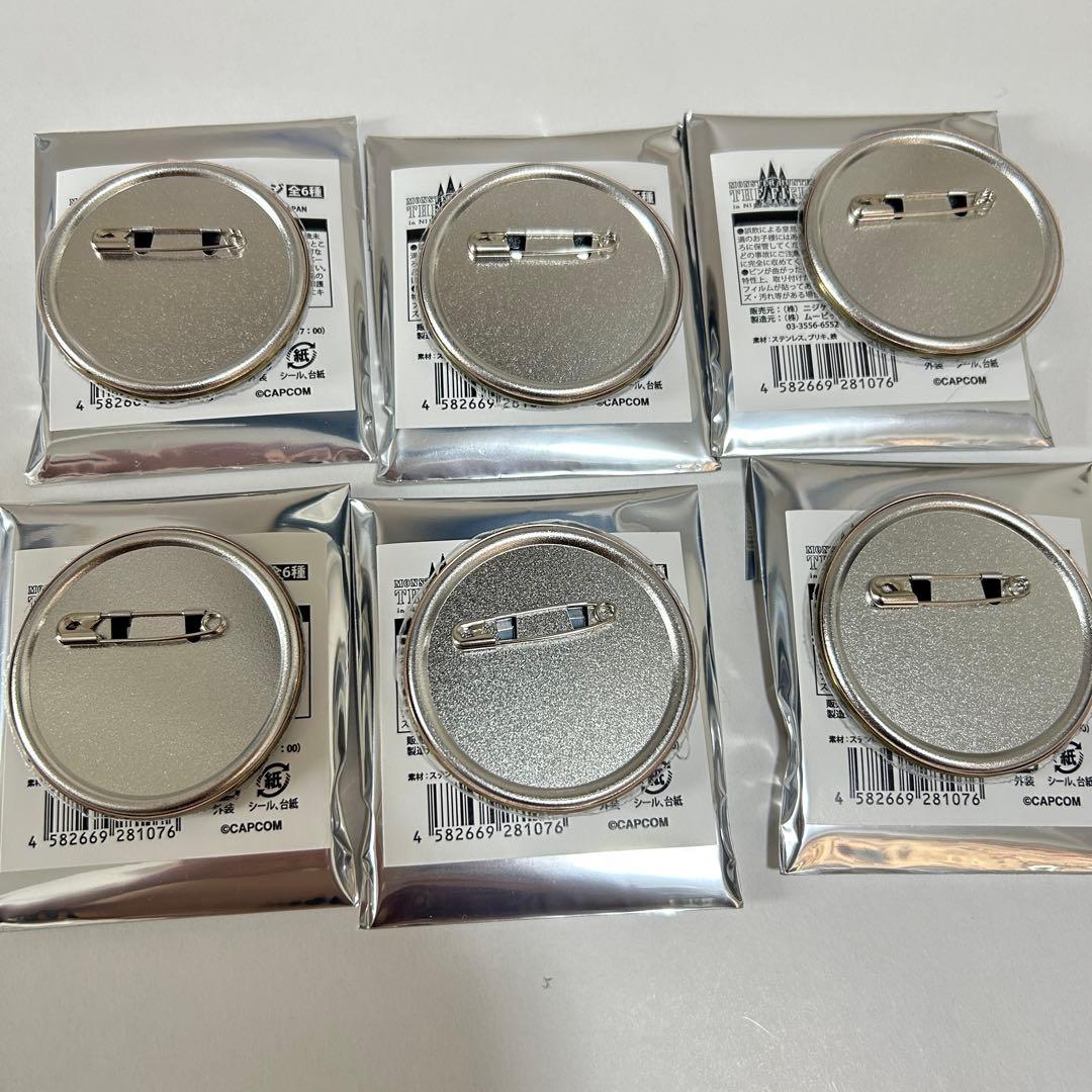 モンスターハンター　メタル缶バッジ　6個セット　コンプリート　ニジゲンノモリ