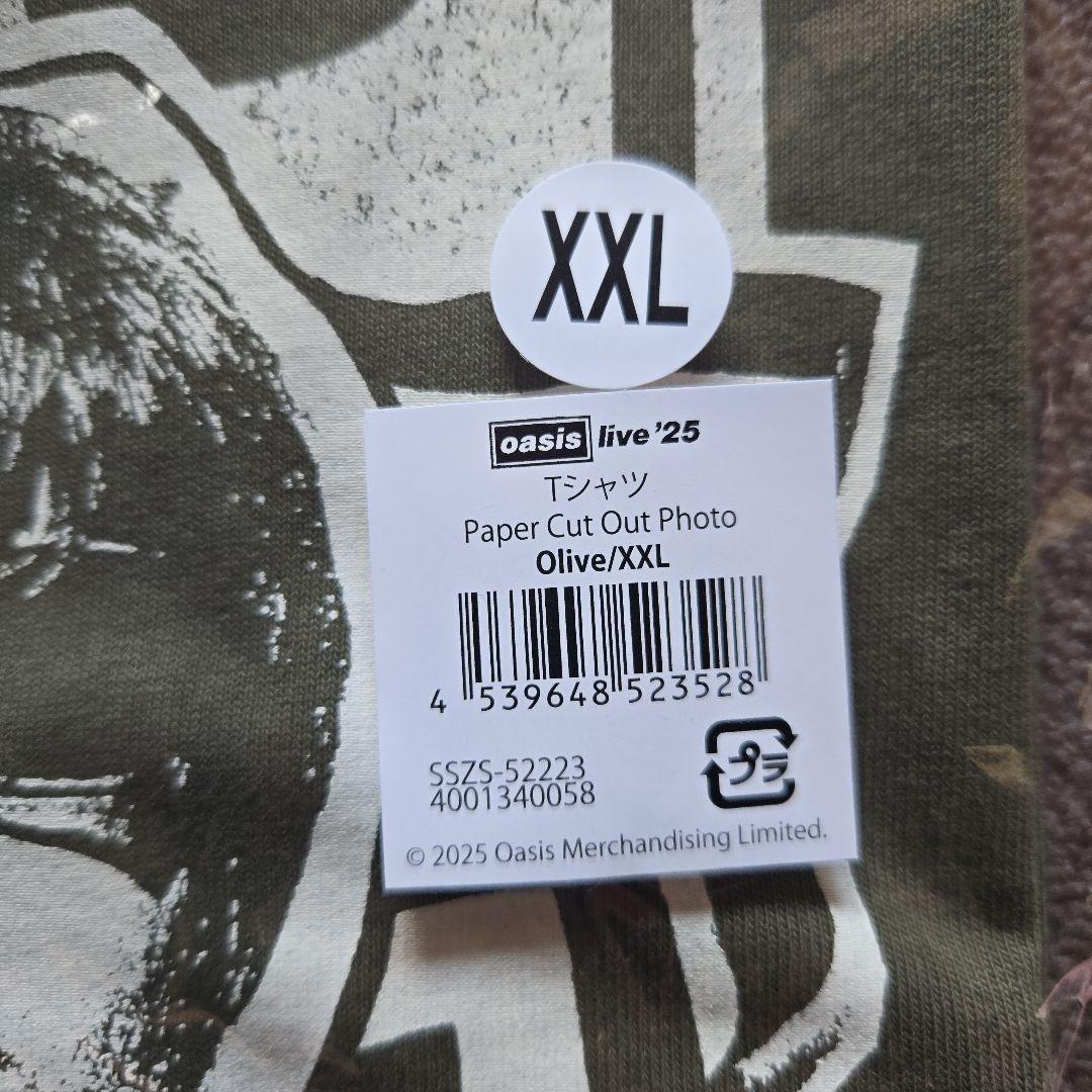 Oasis live '25 Tシャツ XXL オリーブ