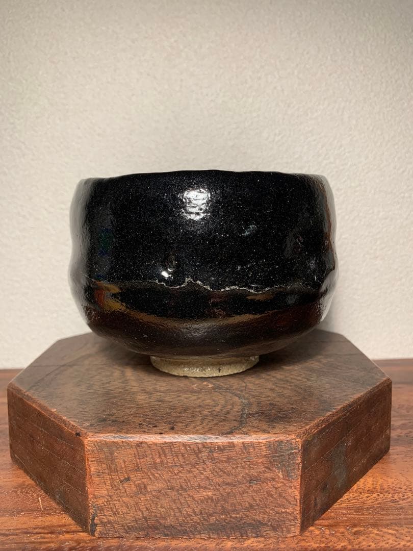 黒楽幕釉茶碗 御大典記念 銘 「平成」佐々木昭楽造 小林太玄和尚御書付