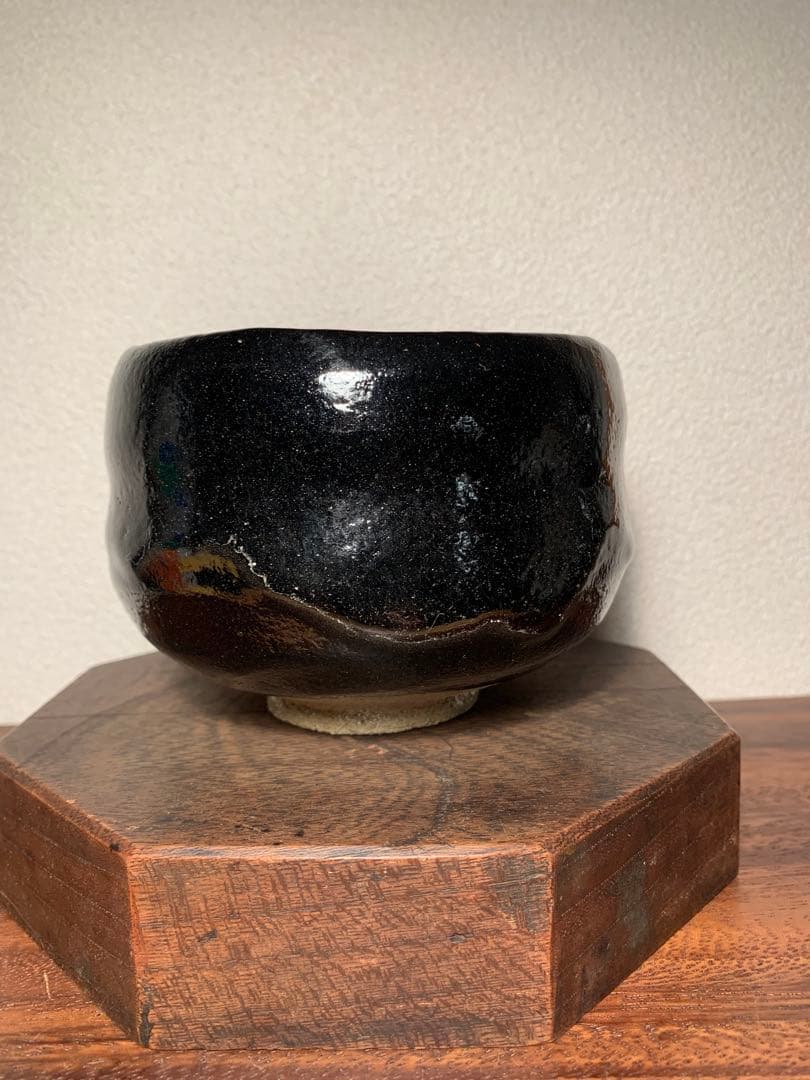 黒楽幕釉茶碗 御大典記念 銘 「平成」佐々木昭楽造 小林太玄和尚御書付