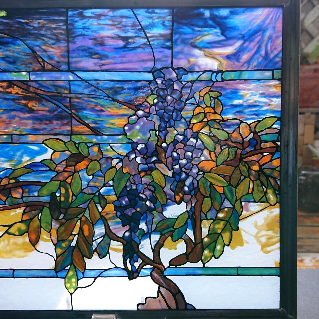 ルイスCティファニー ステンドグラス Transom藤の欄間グラスマスターズ社