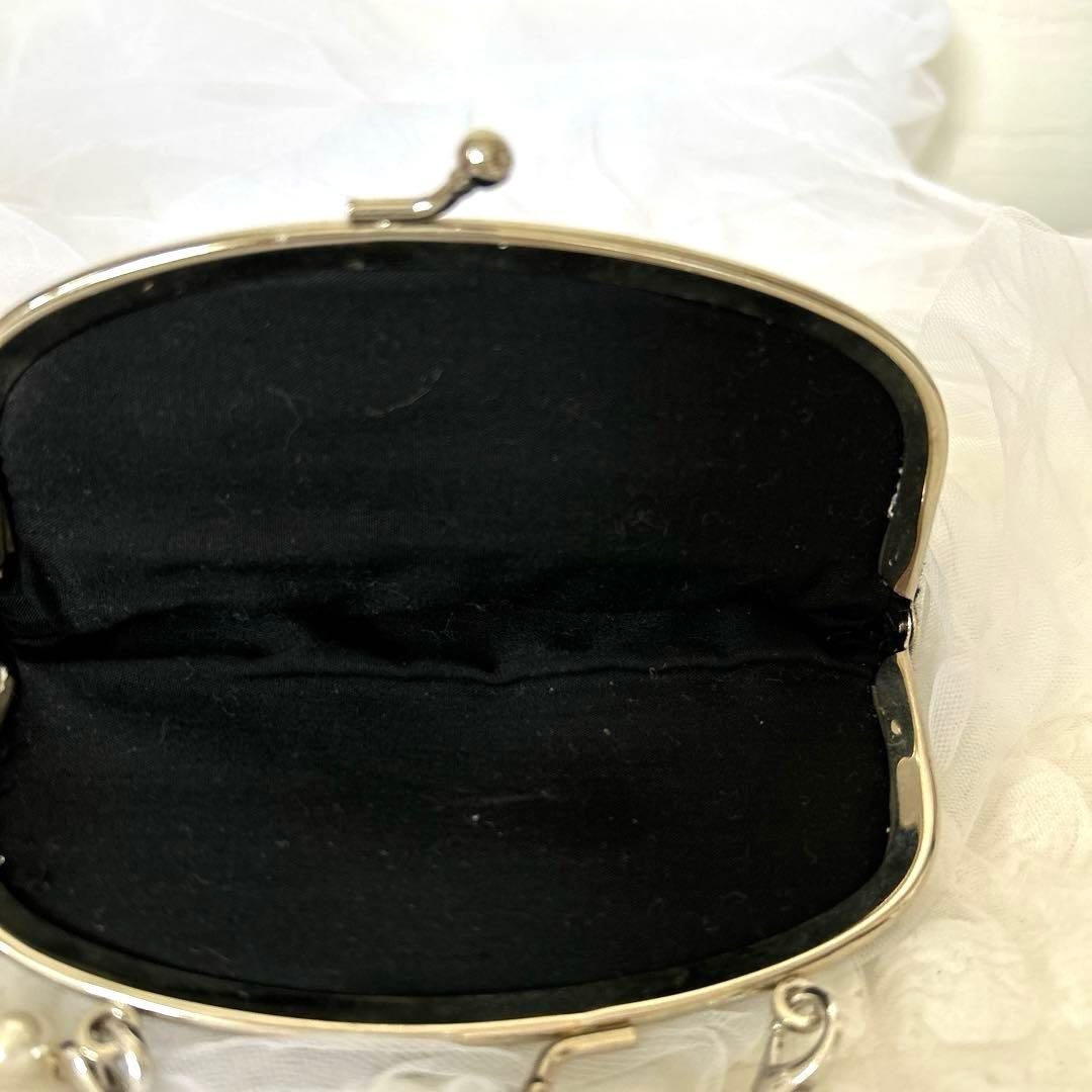 超レトロ‼️キティちゃんラメ入りパールがまぐちバッグ