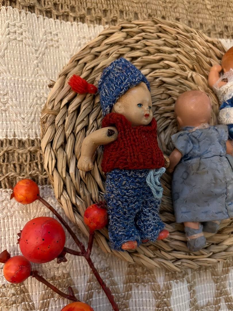 ドイツ　アンティーク　ドール　3点セット