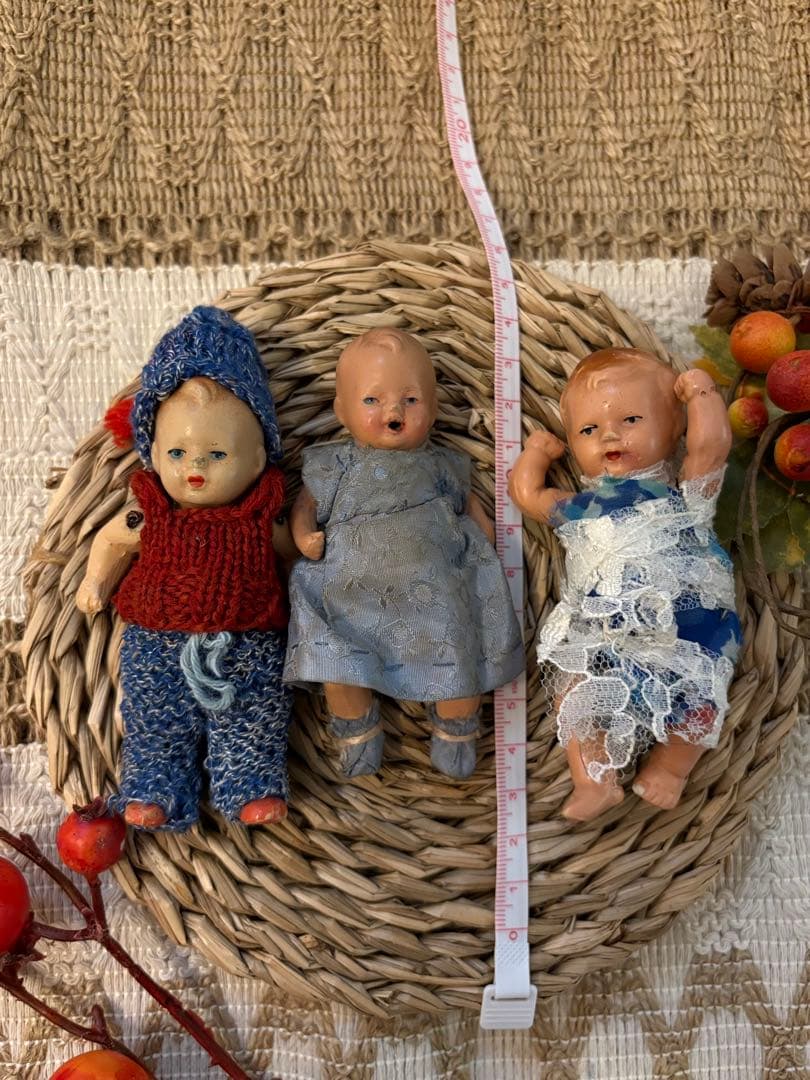 ドイツ　アンティーク　ドール　3点セット