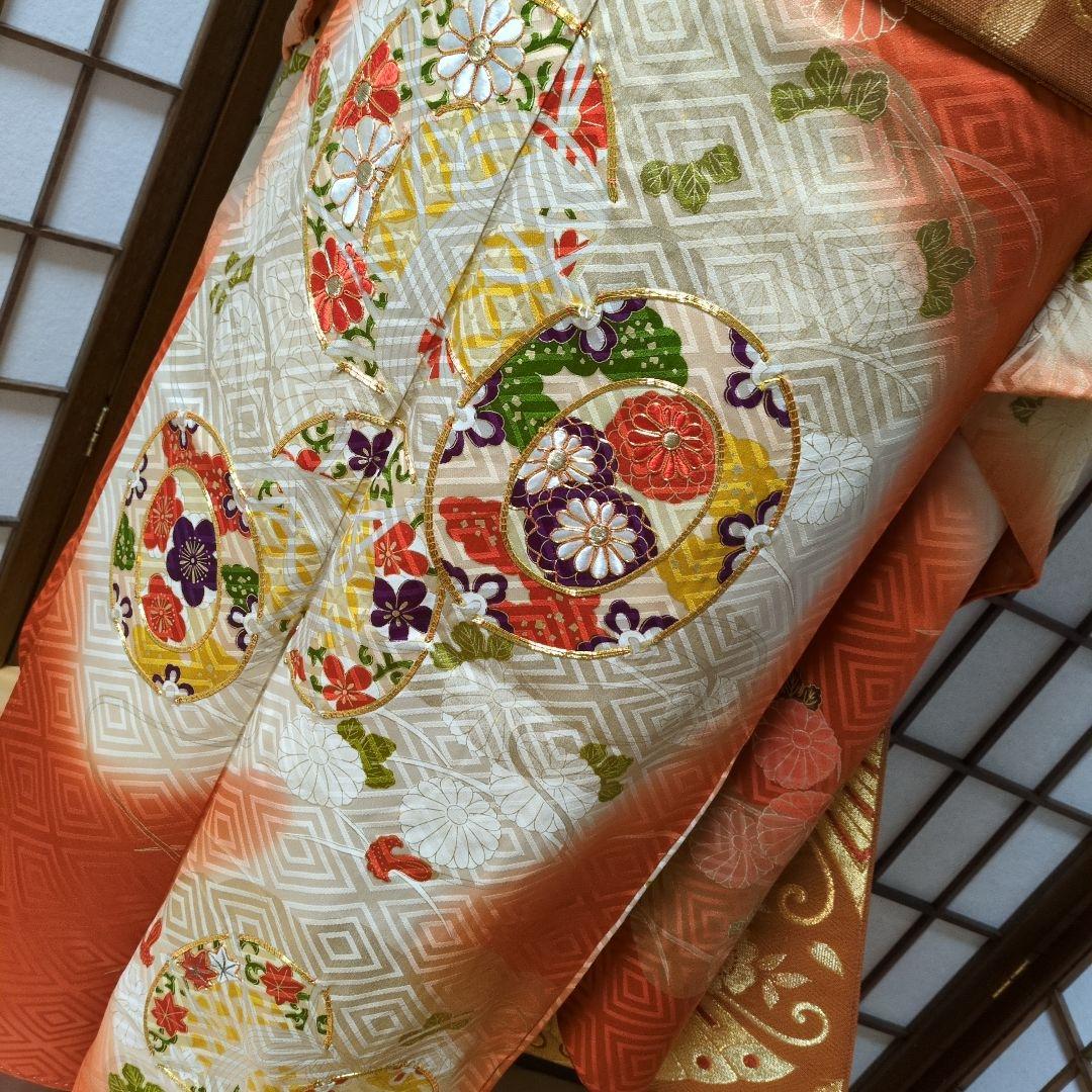 161センチ格式ある振袖帯セット　　正絹