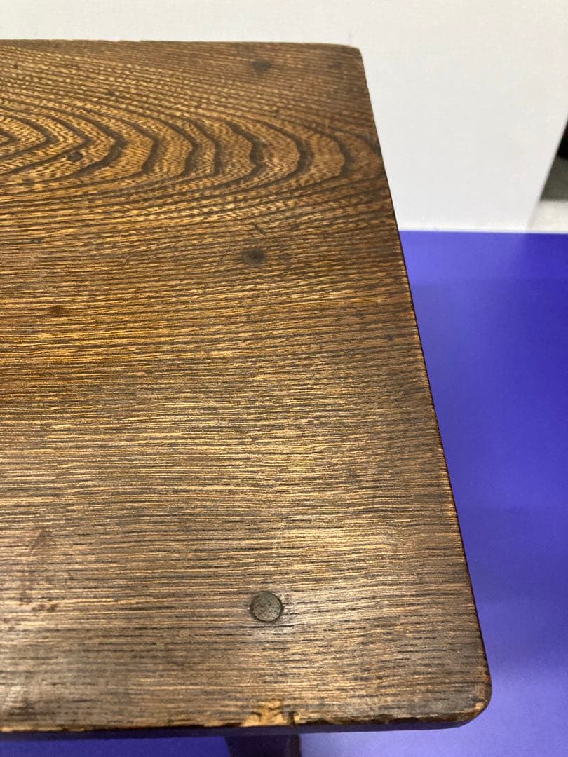 A）レトロ家具 昭和レトロ 古い栓材 ちゃぶ台 テーブル 文机 古美術 骨董