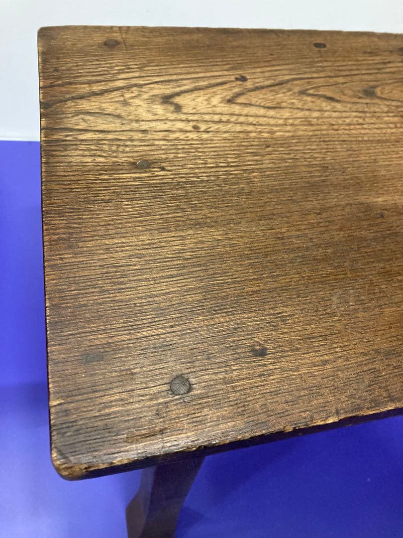 A）レトロ家具 昭和レトロ 古い栓材 ちゃぶ台 テーブル 文机 古美術 骨董