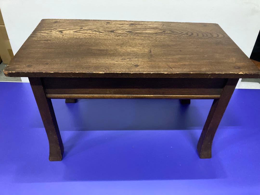 A）レトロ家具 昭和レトロ 古い栓材 ちゃぶ台 テーブル 文机 古美術 骨董