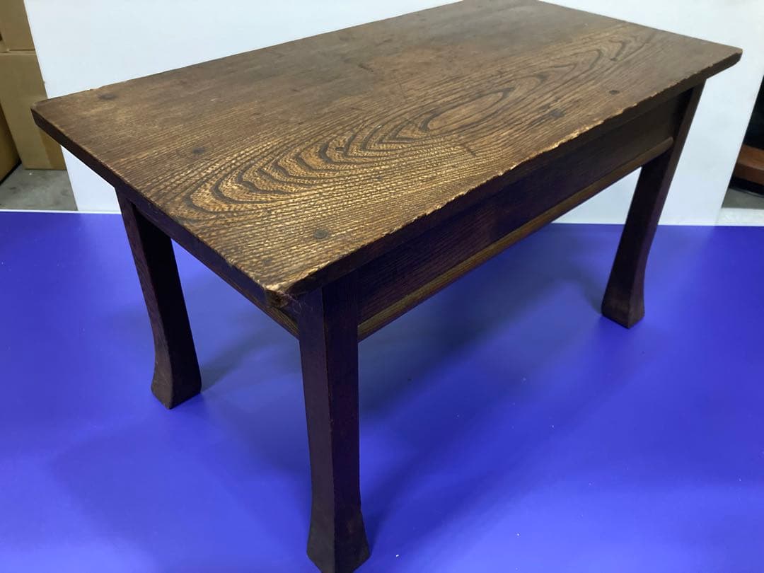 A）レトロ家具 昭和レトロ 古い栓材 ちゃぶ台 テーブル 文机 古美術 骨董