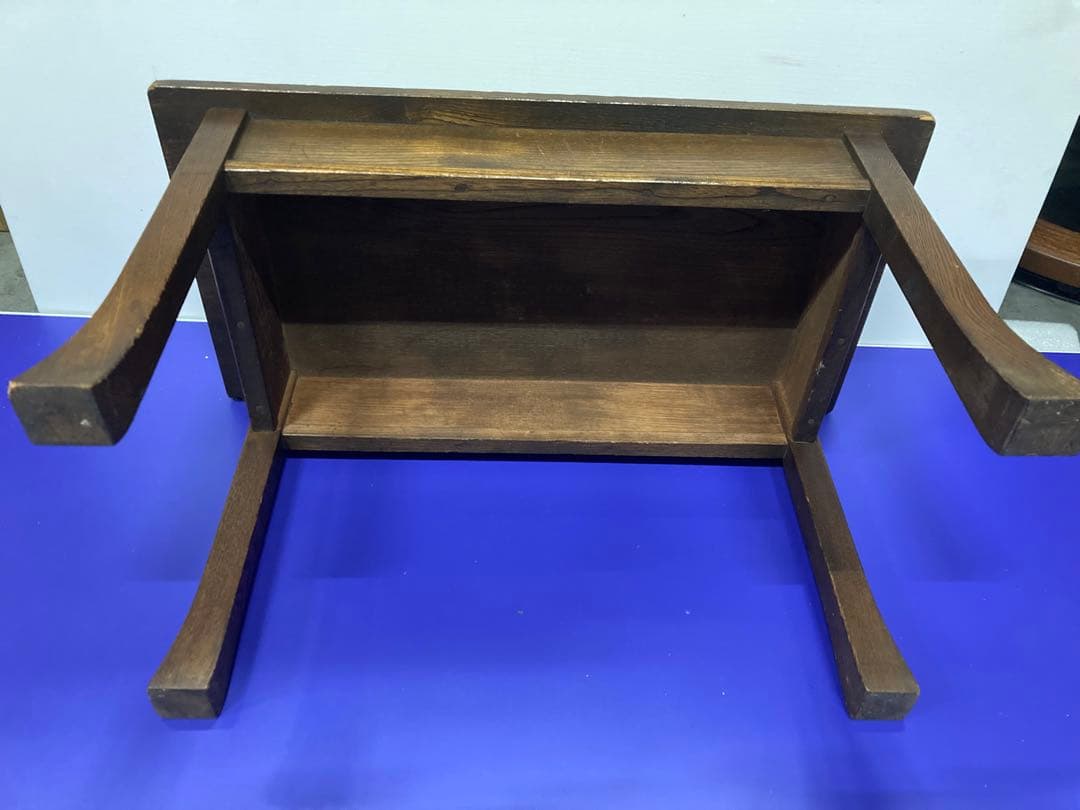 A）レトロ家具 昭和レトロ 古い栓材 ちゃぶ台 テーブル 文机 古美術 骨董