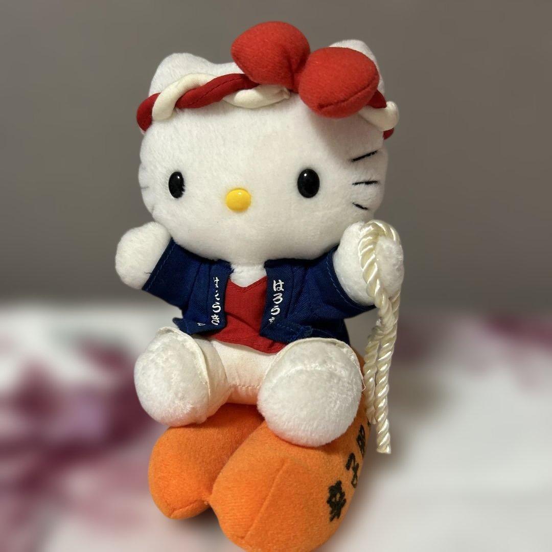 激レア☆ハローキティ ご当地 福岡限定 博多 辛子明太子 ぬいぐるみ 2002年