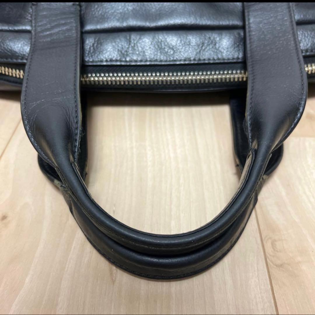 YUMIKORO　coach黒 レザー ビジネスバッグ
