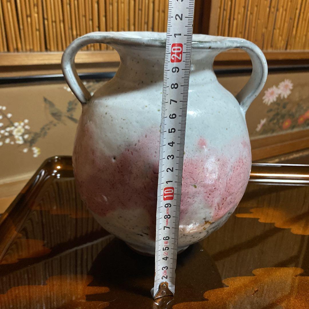 花瓶　漆彩陶器　下川真紀朗