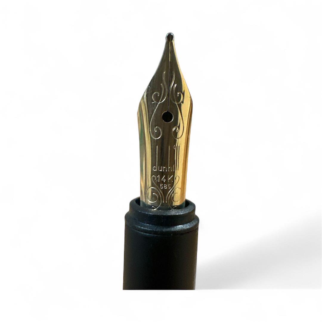 ダンヒル 万年筆 ゴールドプレート ペン先　14K 585 箱付き