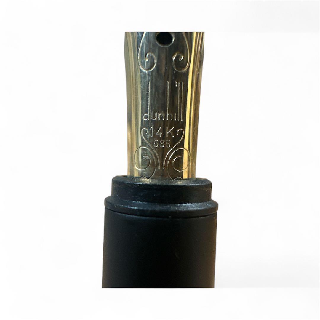 ダンヒル 万年筆 ゴールドプレート ペン先　14K 585 箱付き