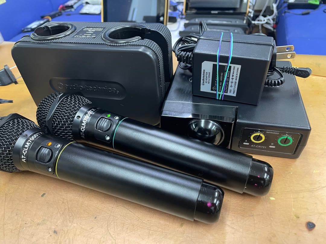 オーディオテクニカ赤外線ワイヤレスマイクセットCR701+CLM7000黒