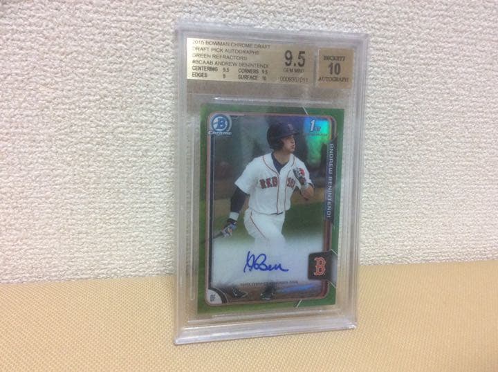 Andrew Benintendi ルーキー直書き直筆サインカード　99枚限定！