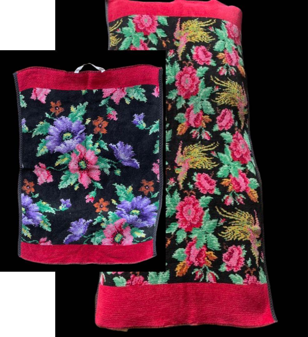 FEILER 花柄 シェニール織　ゲストタオル、スポーツタオルのセット