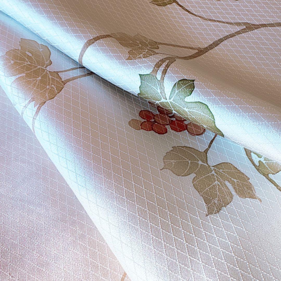 美品　訪問着　フルセット 本加賀友禅 裄66 葡萄 卒業式　入学式　M グレー