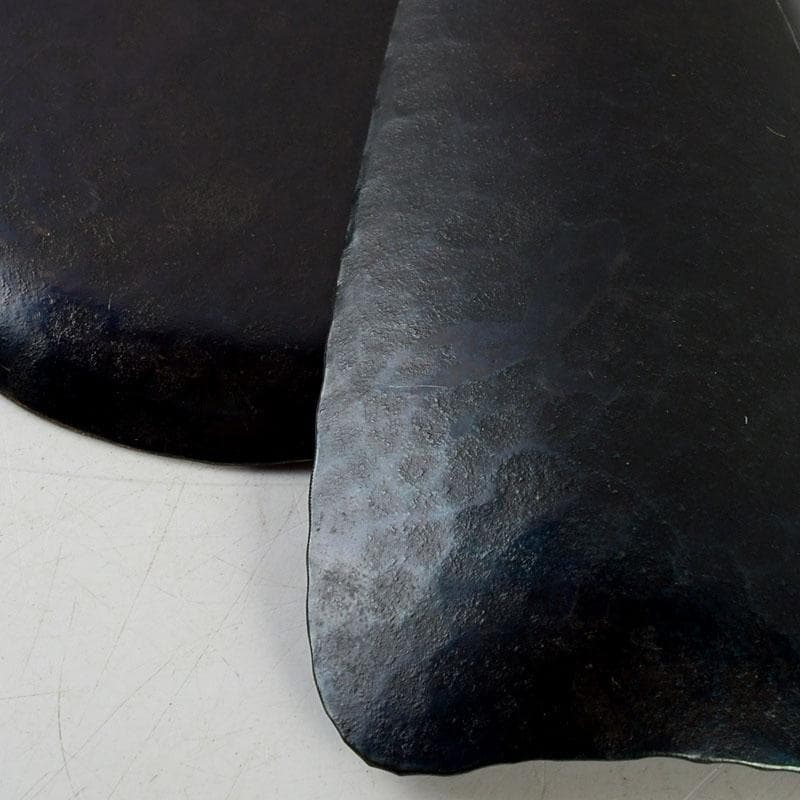 鎚打銅器　徳川　急須台セット　美幸堂　茄子形茶筒　2点まとめて　C　9407