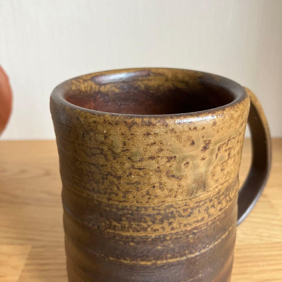 備前焼　ビアマグ　マグカップ大　2点セット