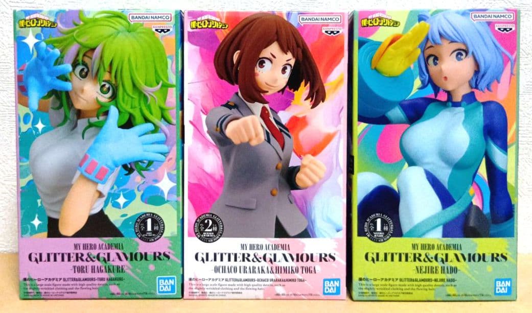 GLITTER&GLAMOURS　麗日お茶子　葉隠透　波動ねじれ　3点