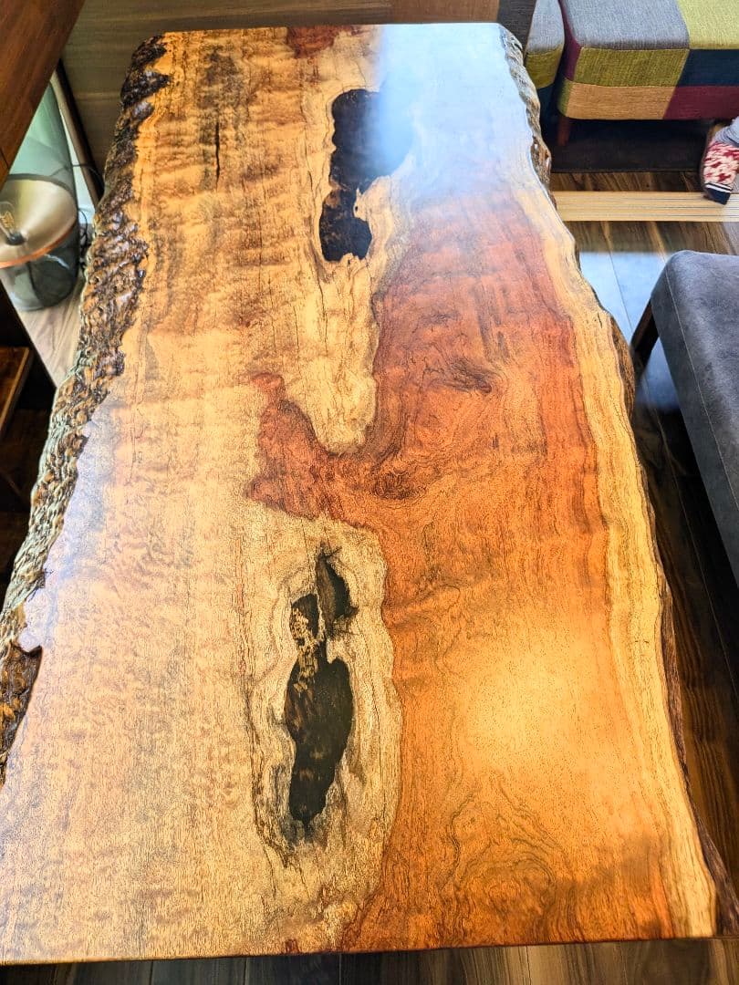アトリエ木馬、一枚板ダイニングテーブル（150.5センチ）