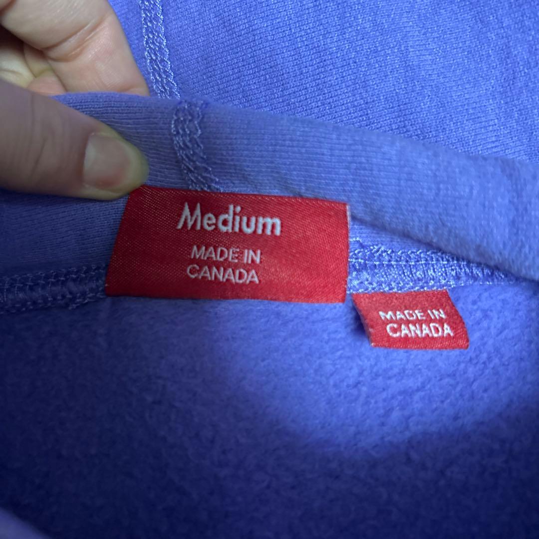 supremeパーカーSロゴ紫