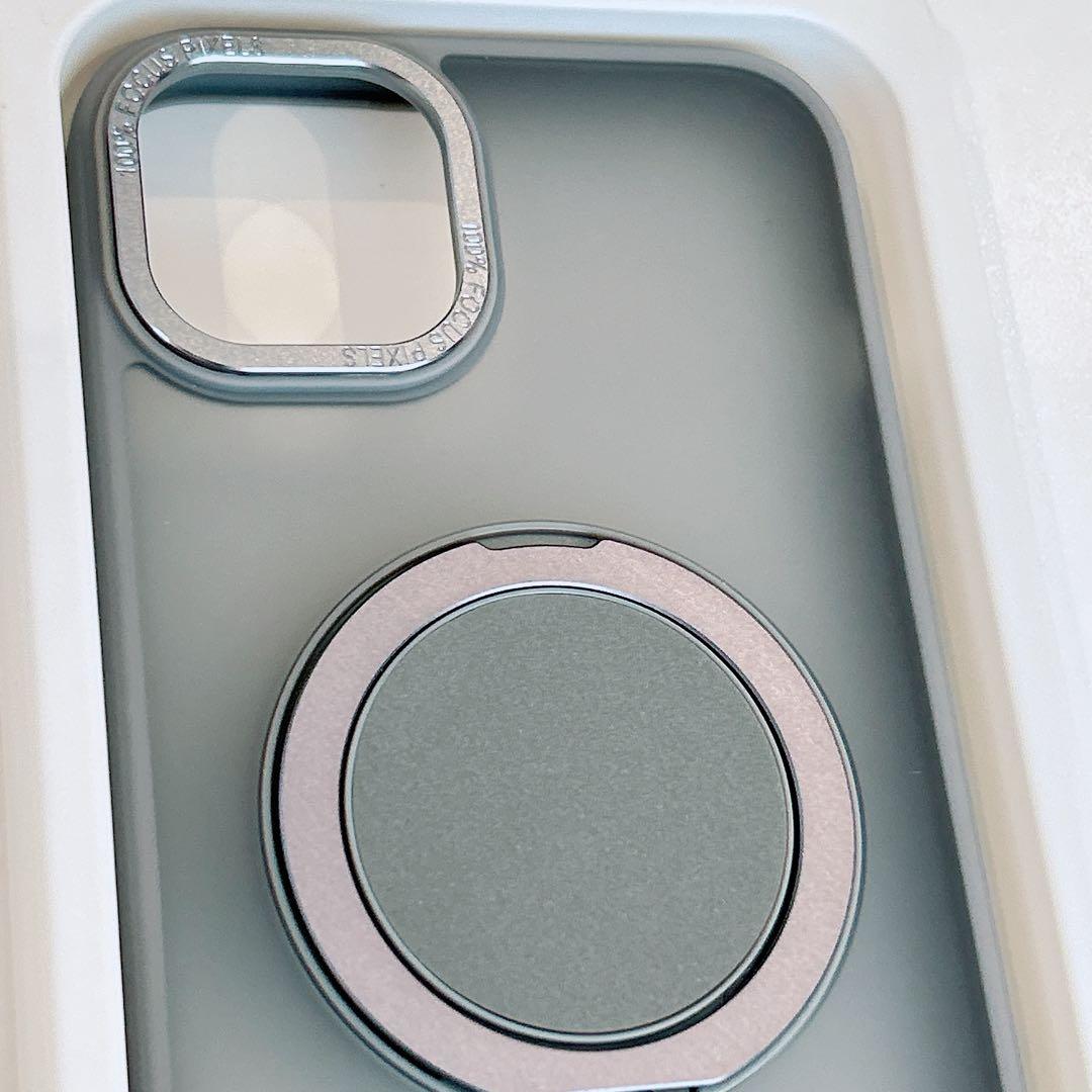 iphone 15 plus 対応 ケース magsafe対応　グレー