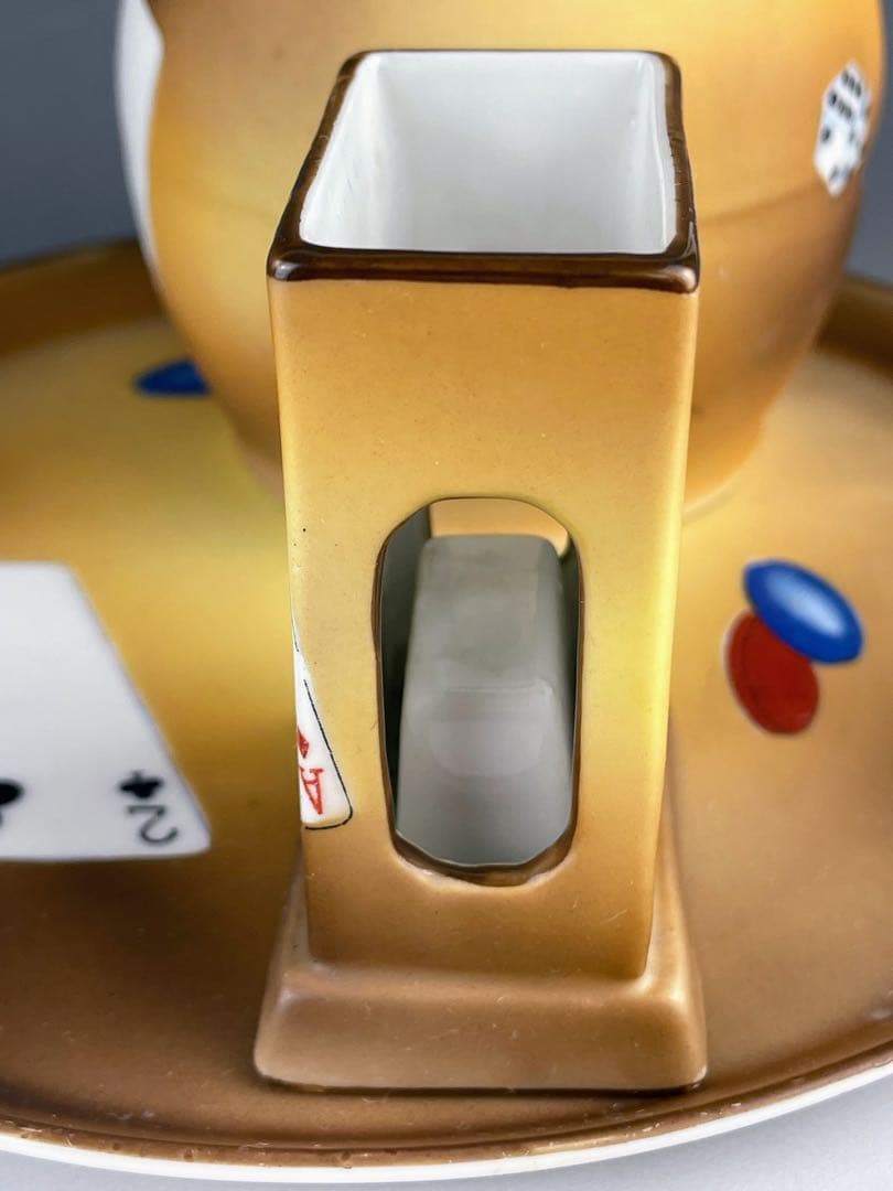 【希少】オールドノリタケ トランプ紋 タバコ入れ マッチホルダー トレイ