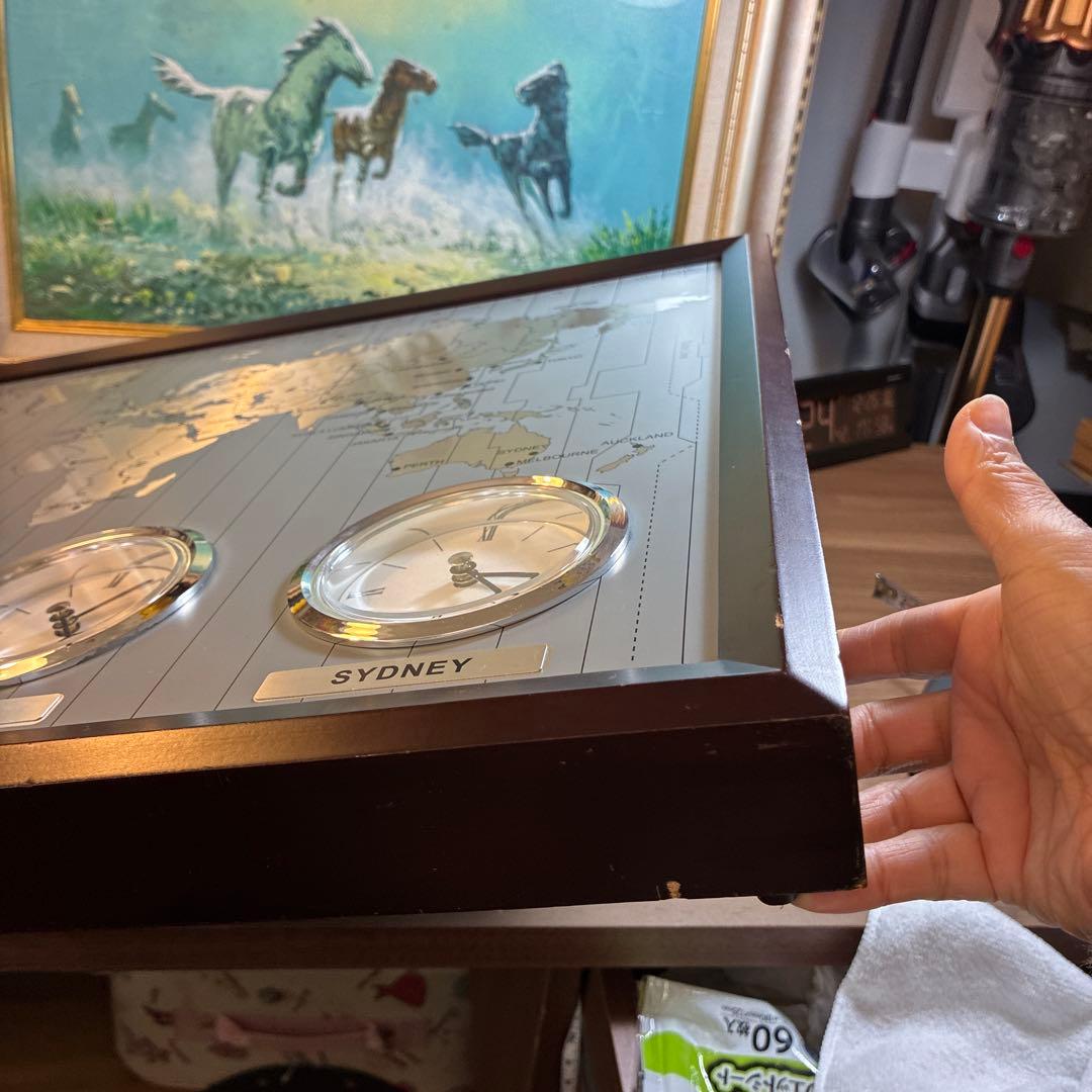 美品希少　CITIZEN シチズン ワールドタイムクロック 世界時計 掛け時計