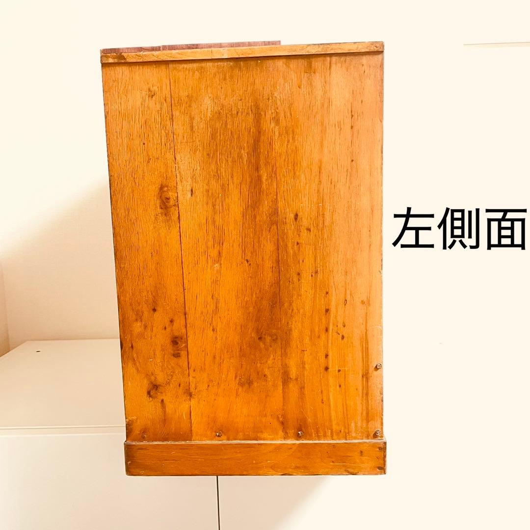 昭和レトロ　戸棚　ガラス戸　食器棚　アンティーク　古家具　木製