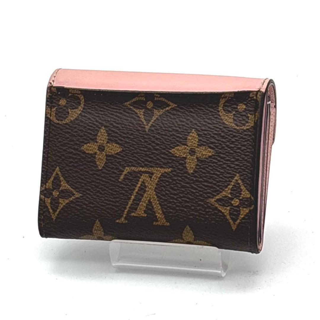 ルイヴィトン モノグラム ポルトフォイユ ゾエ 三つ折り財布 ローズバレリーヌ