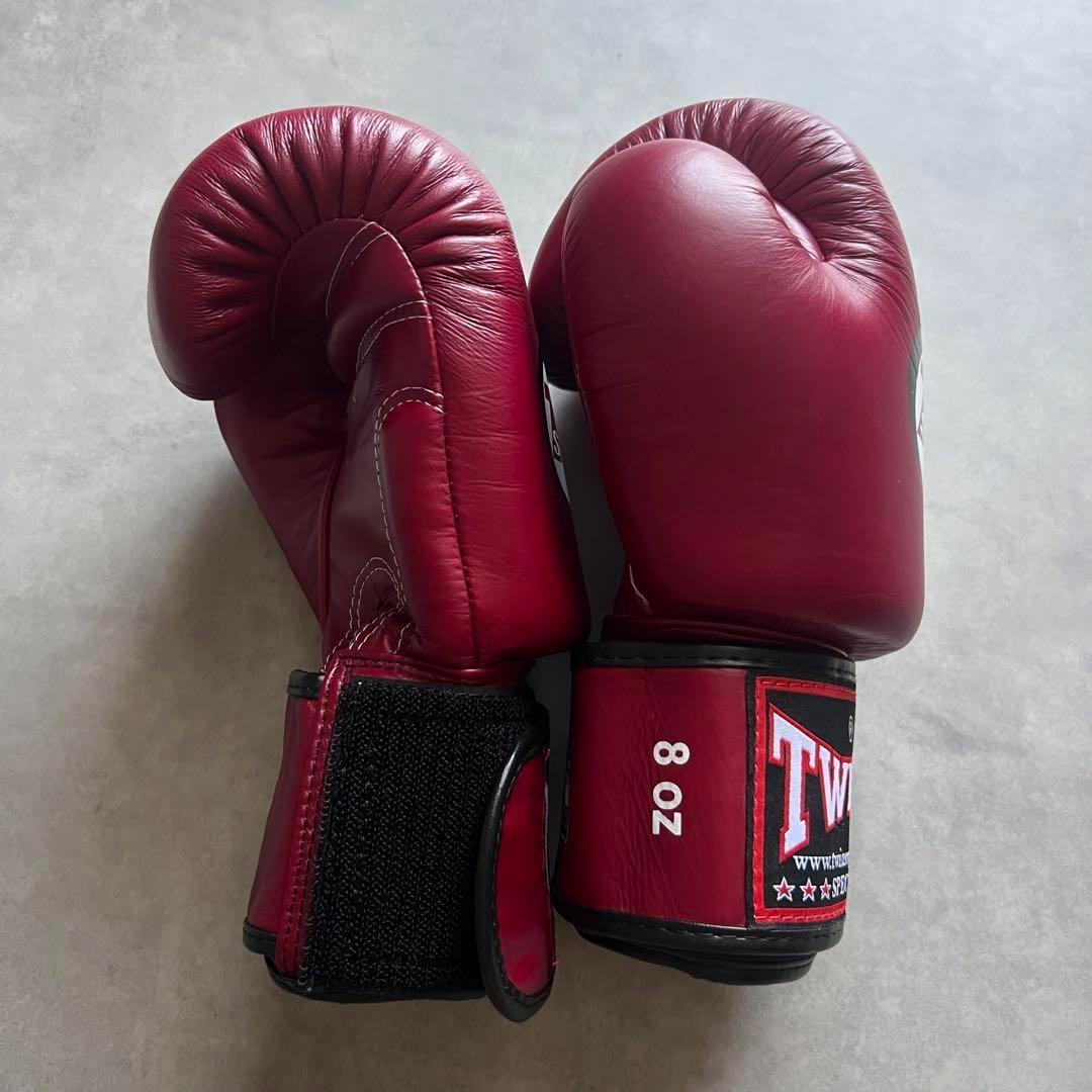 新品未使用 TWINS ボクシング ムエタイ グローブ 8oz レザー ツインズ