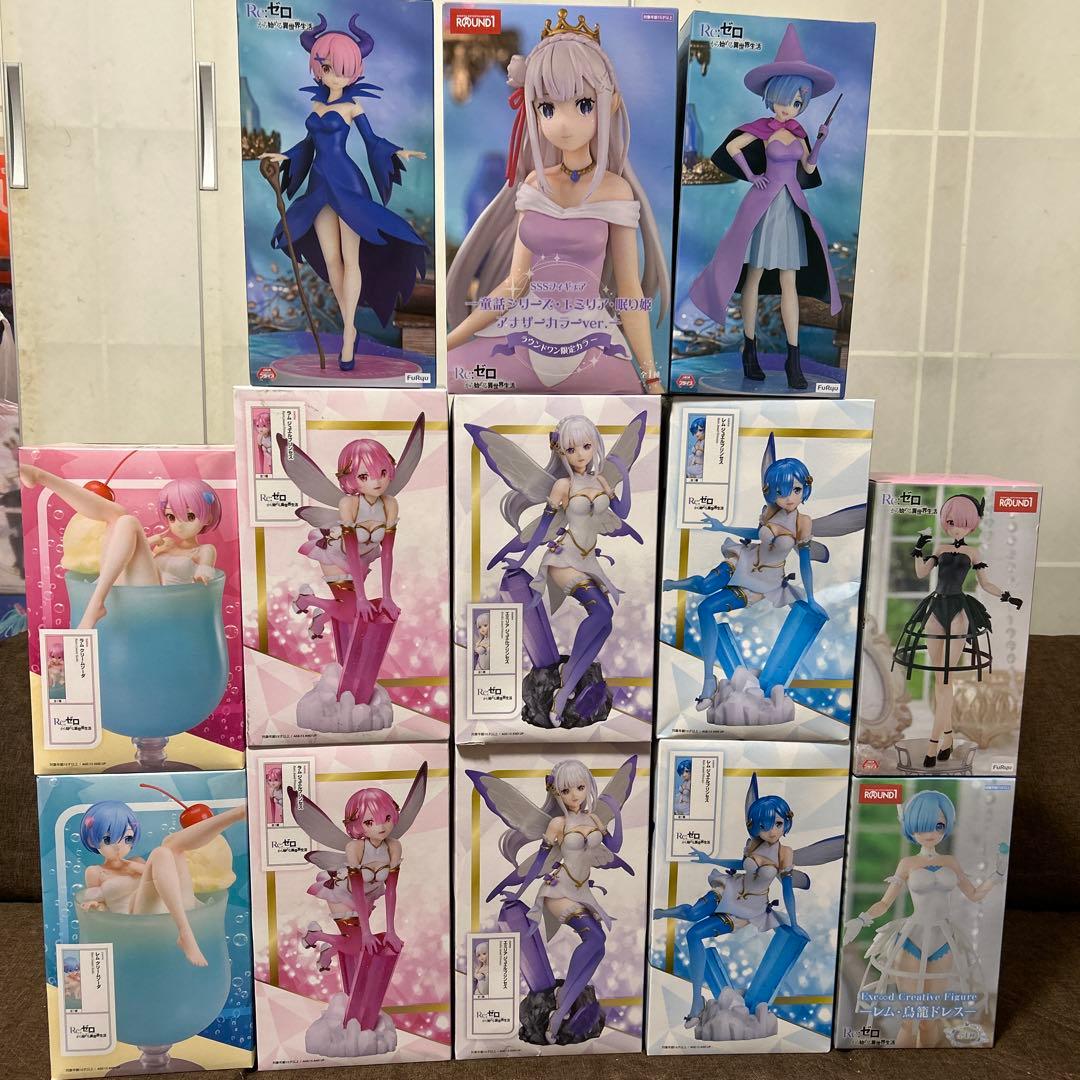 美少女　リゼロ　フィギュア　ラウンドワン限定　１３点