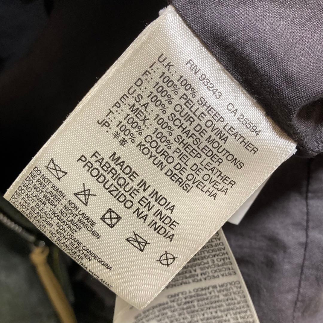 DIESEL ディーゼル 羊革 ラムレザー ライダースジャケット カーキ