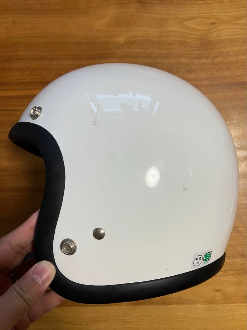 buco ジェットヘルメット ホワイト　白　目深　美品　sizeXL