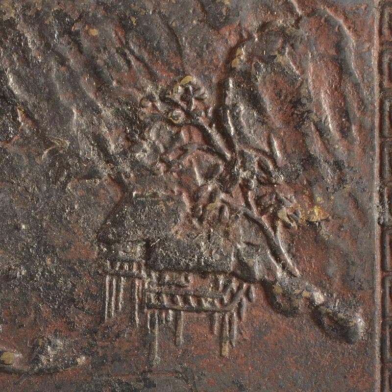 佐渡銅器　本間琢斎　蝋型鋳銅　山水文　墨床　書道具　V　R7028