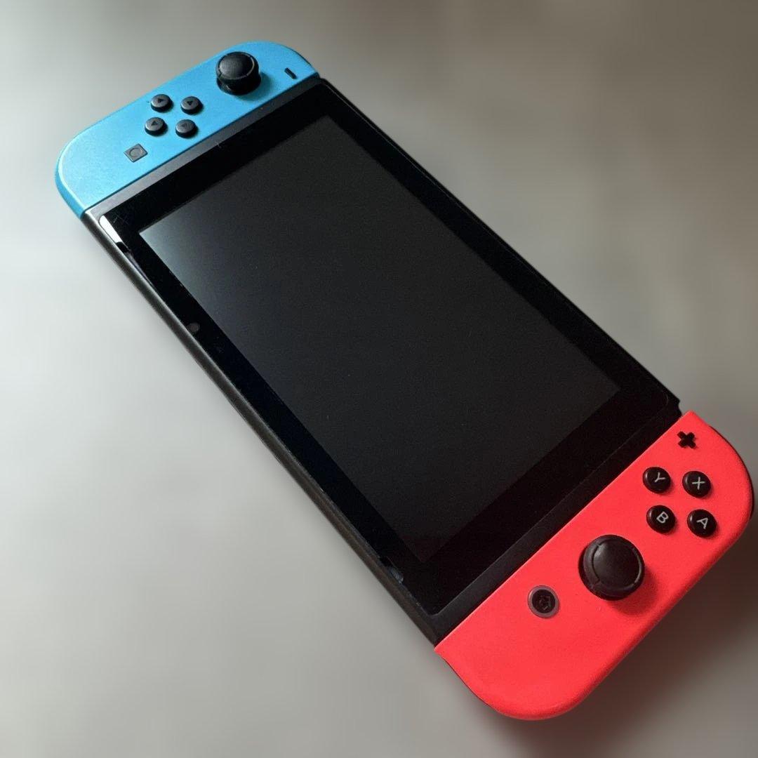 良品 Nintendo Switch ニンテンドー 本体 青赤 Joy-Con付