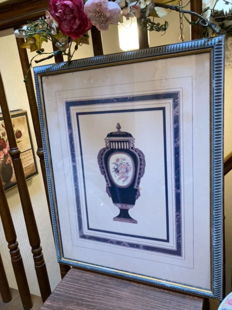 専用ページ移行1995年U.S.A製NYアンティークLimoges壺プリント額絵